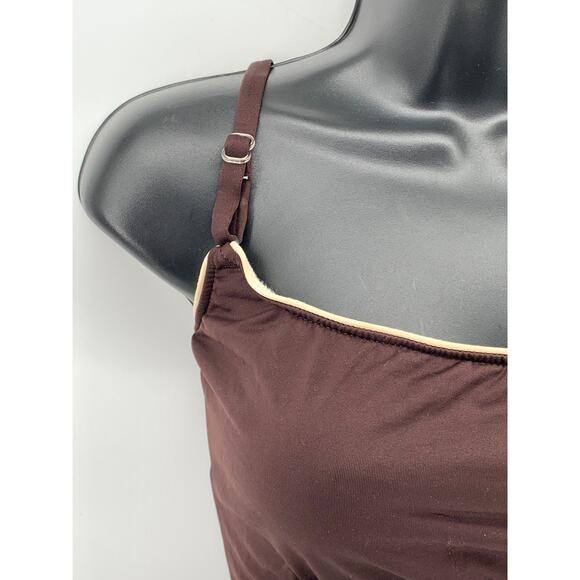 MASSIMO Women's Brown Cutout Asymmetrical One-Shoulder One-Piece Swimsuit SZ S - Picture 5 of 9